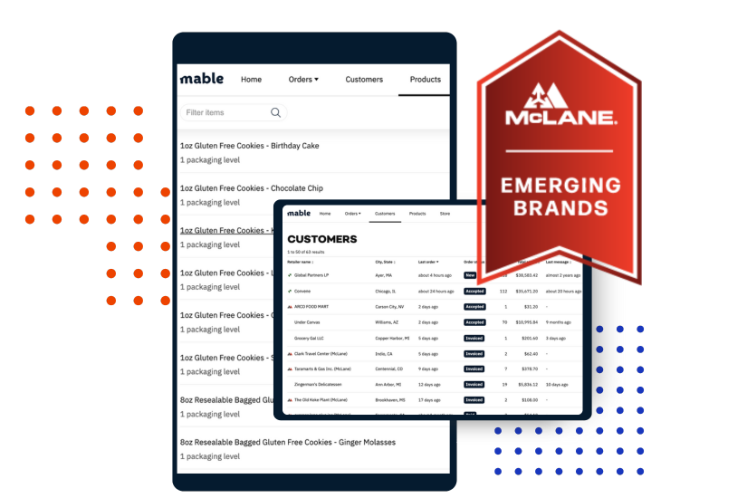 a supplier on McLane's Emerging Brands